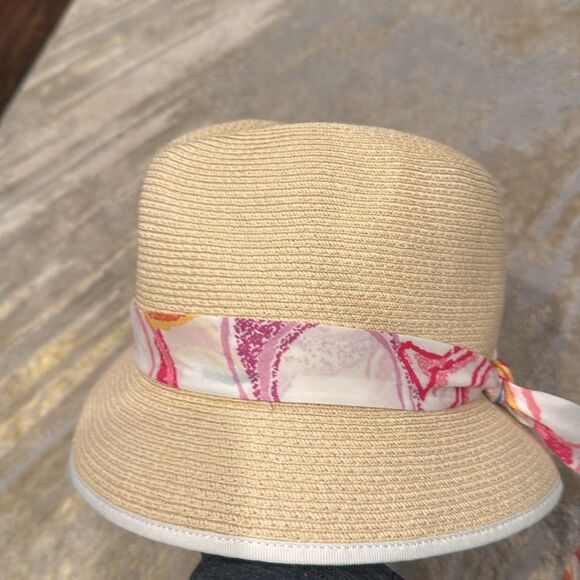 Coach Straw Cloche Bucket Hat M/L  in EUC - Picture 2 of 6